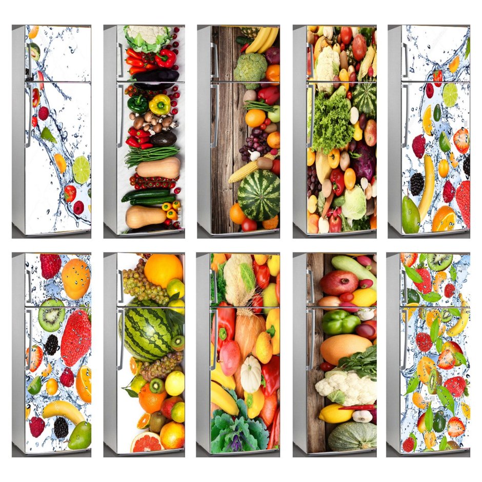Самоклейка для холодильника фрукты