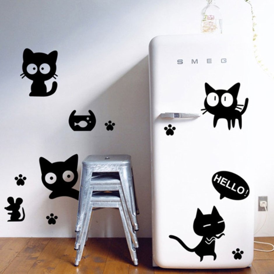 Дизайнерские наклейки на холодильник