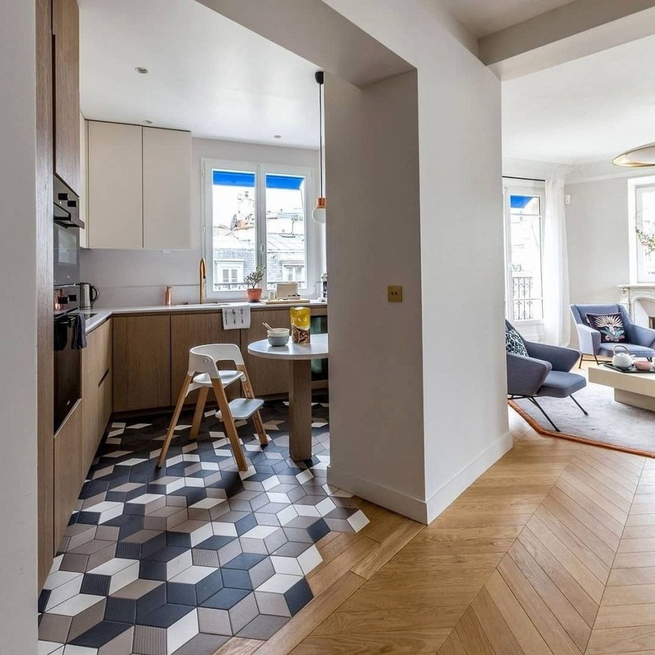 Паркет на кухне