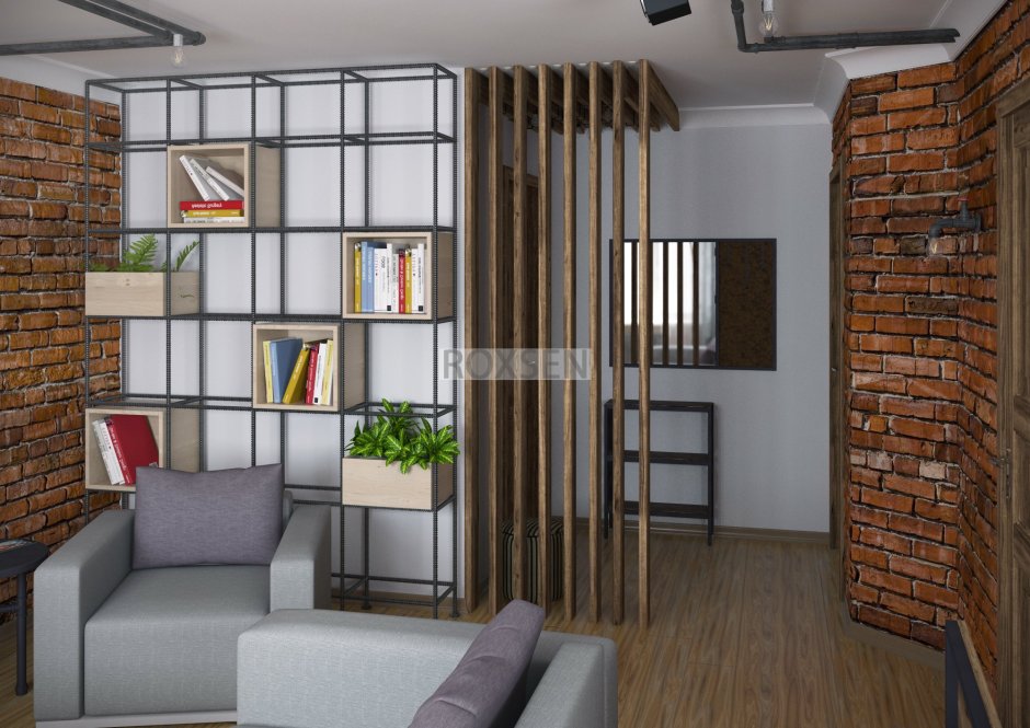 Книжный стеллаж лофт Индастриал