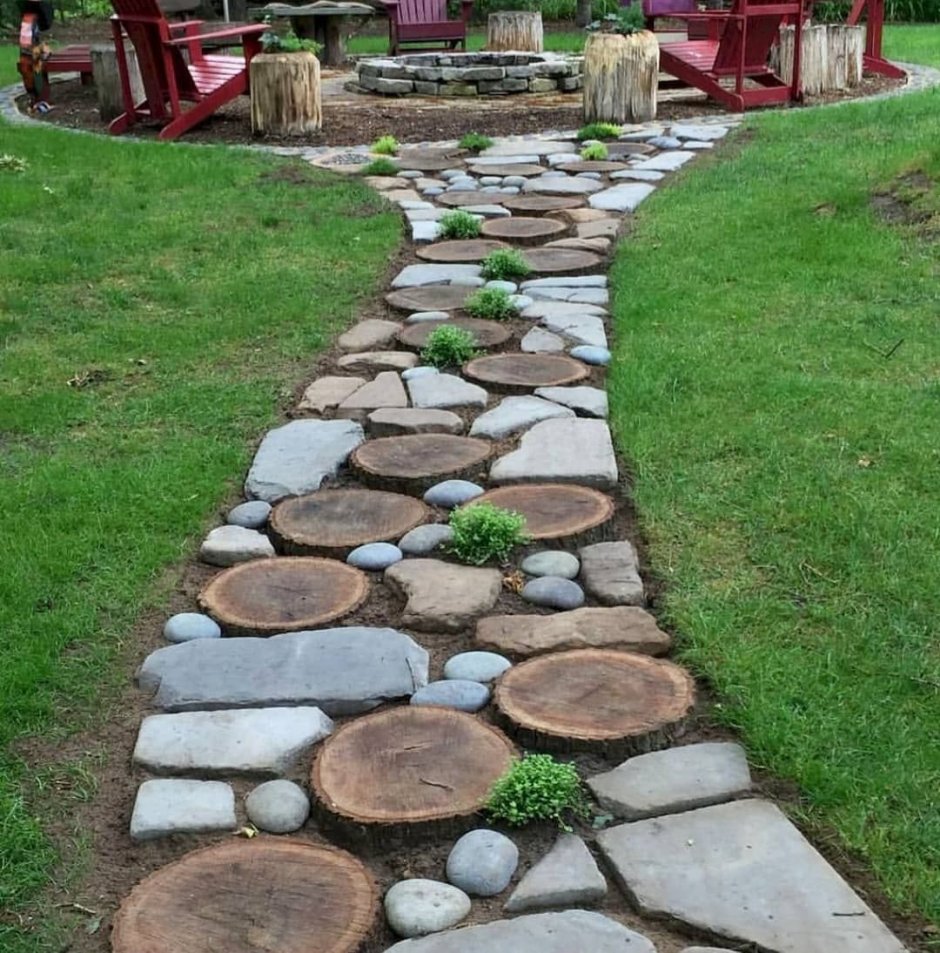 Садовые дорожки комбинированные