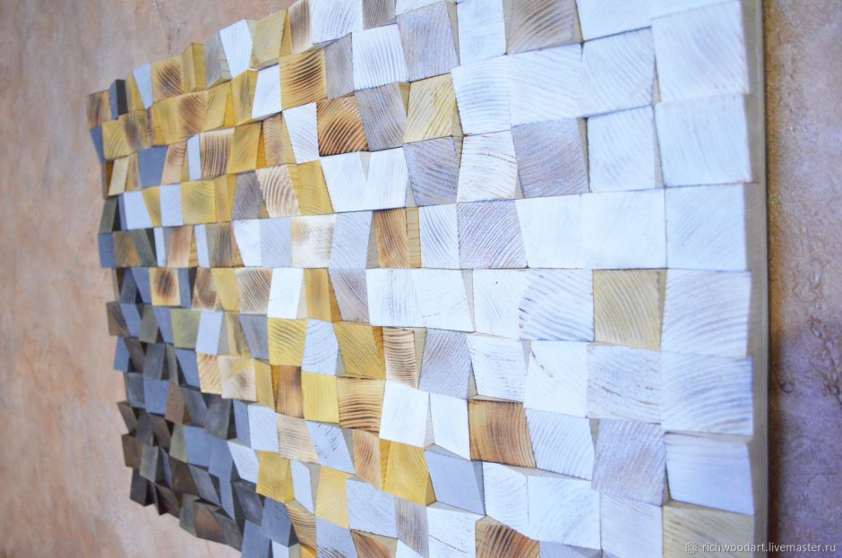 Панно из брусков на стену