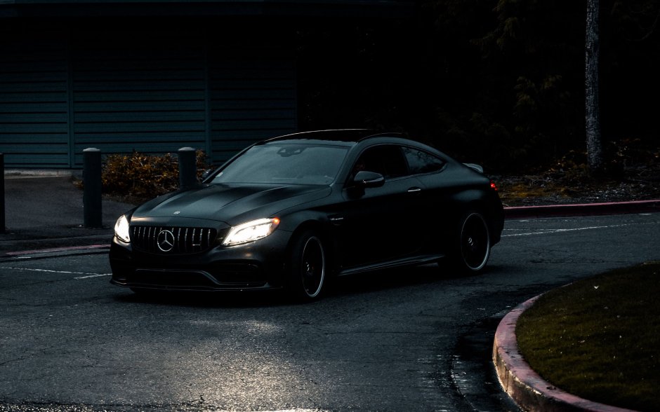 Черный Мерседес 4к