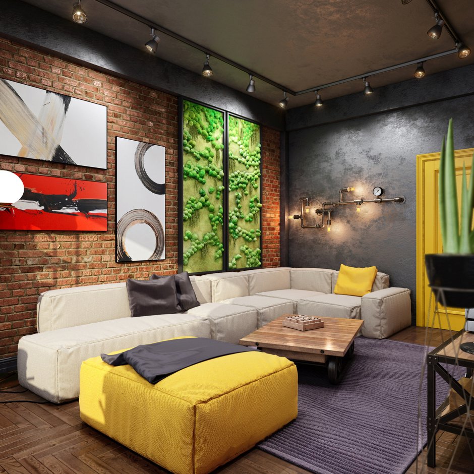 Диван в стиле лофт