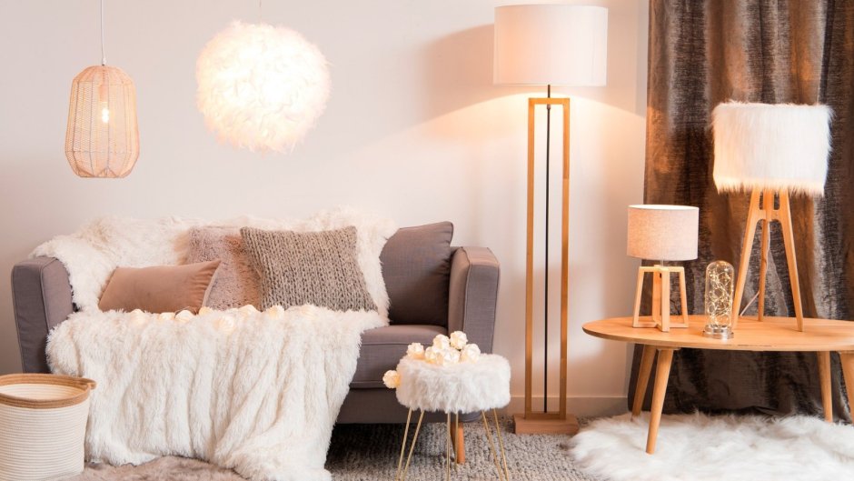 Предметы интерьера с использованием меха