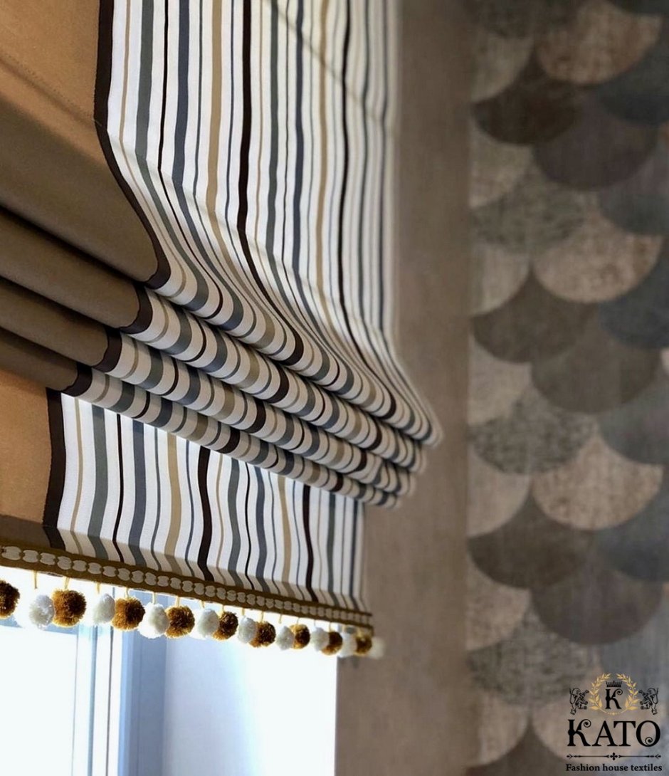 Римские шторы с кантом