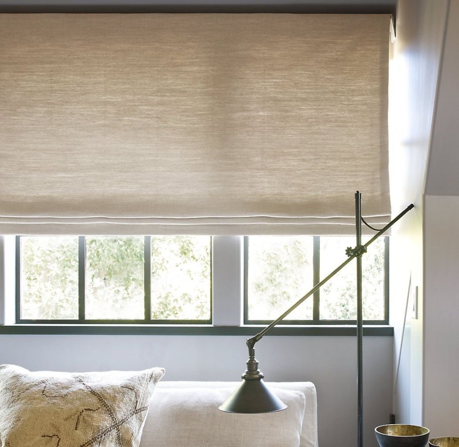 Римская штора Roman Shade 145 +170 серебро