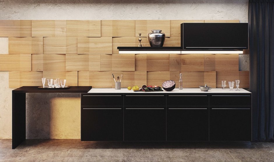 Фартук для кухни тюльпаны