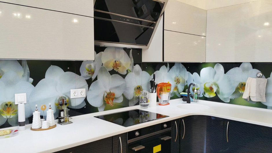 Фартук для кухни «Орхидея»