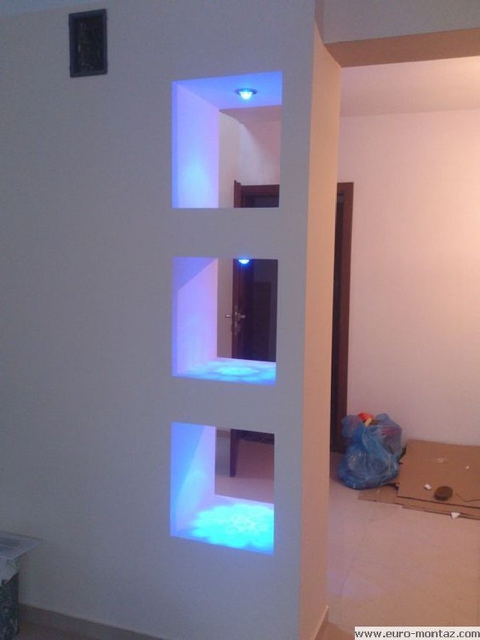 Перегородка из гипсокартона для зонирования