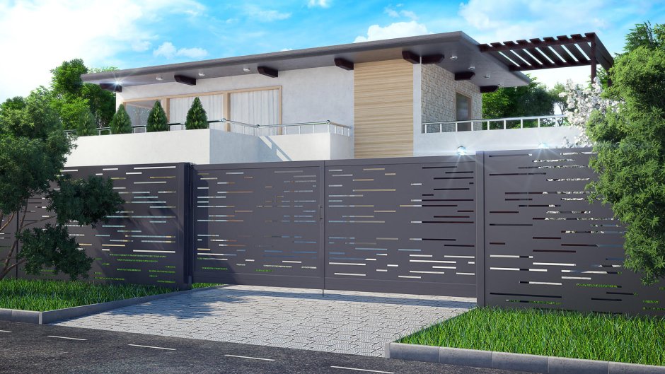 Ворота откатные Модерн