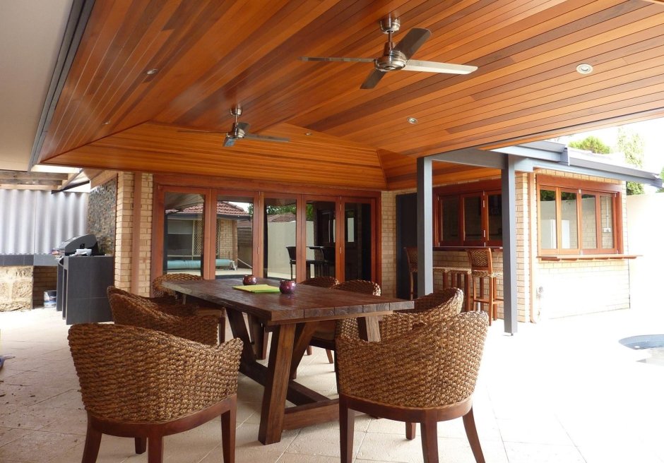 Планкен лиственница потолок