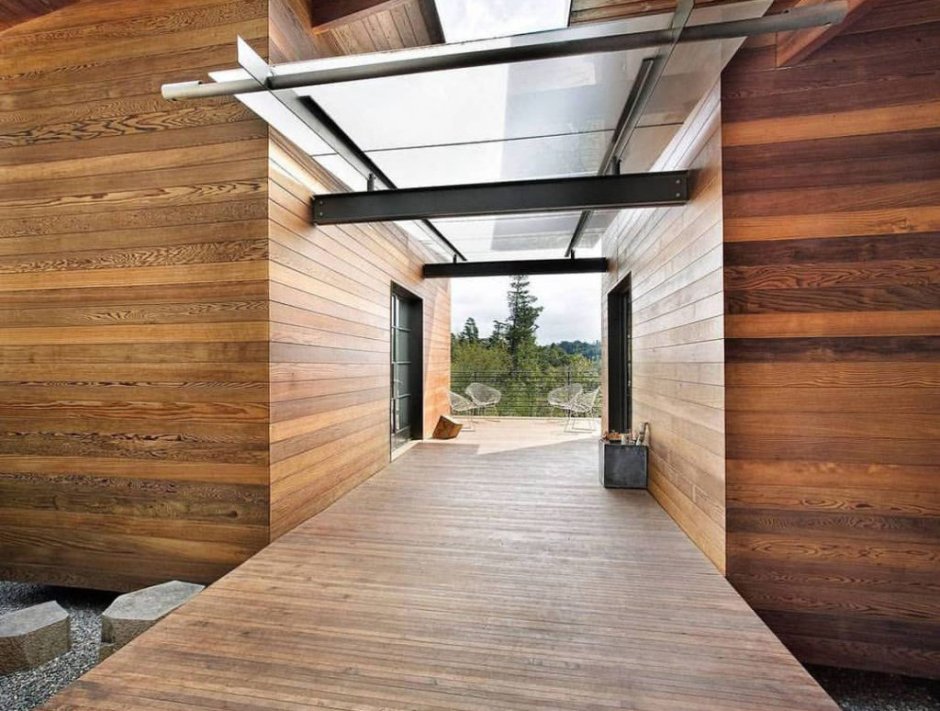 Отделка планкен лиственница интерьер