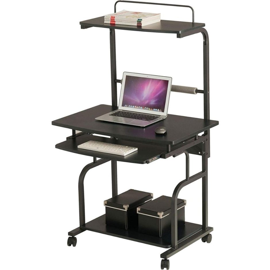 Компьютерный стол из профильной трубы и дерева