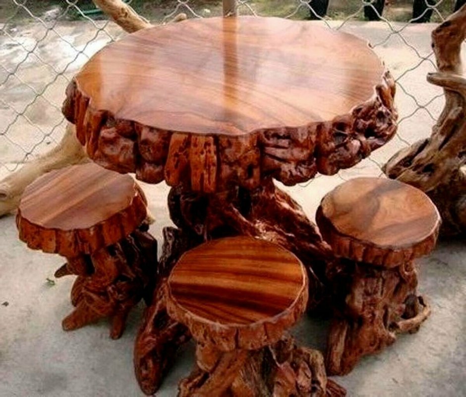 Изделия из комеля дерева