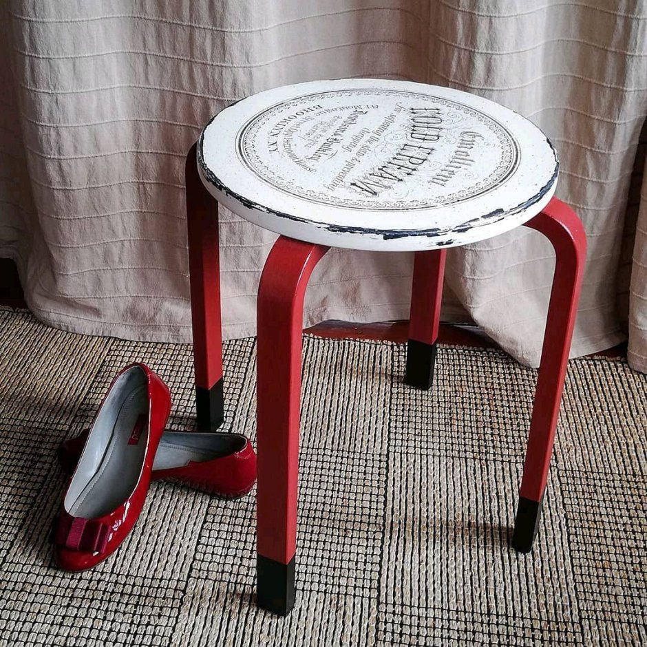 Перекраска табуретки икеа