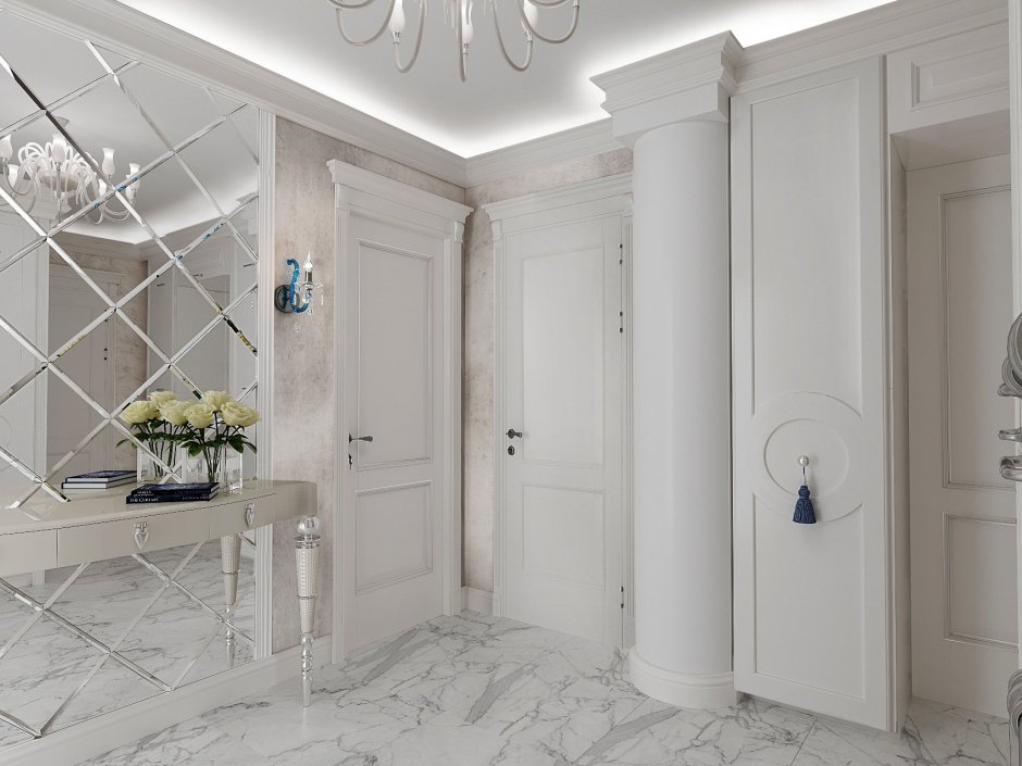 Прихожая Неоклассика белая