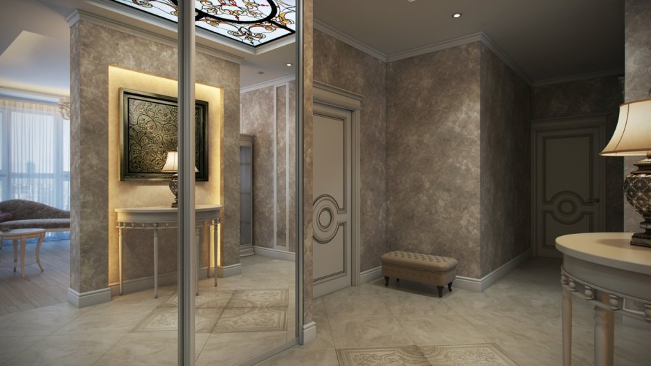 Венецианская штукатурка коридор мрамор