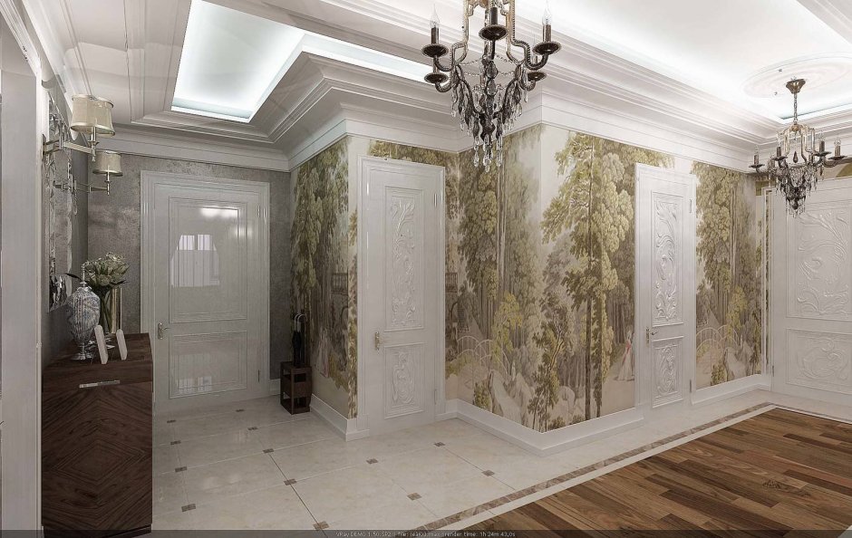 Фреска в прихожую в классическом стиле