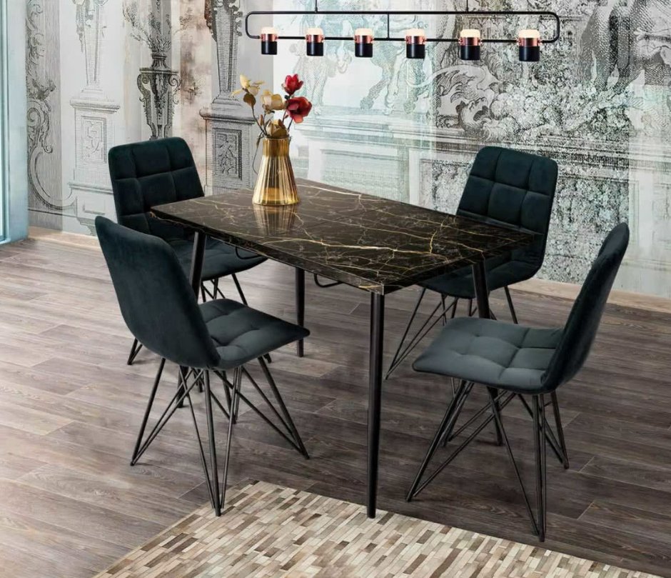 Темный мраморные столы МСК