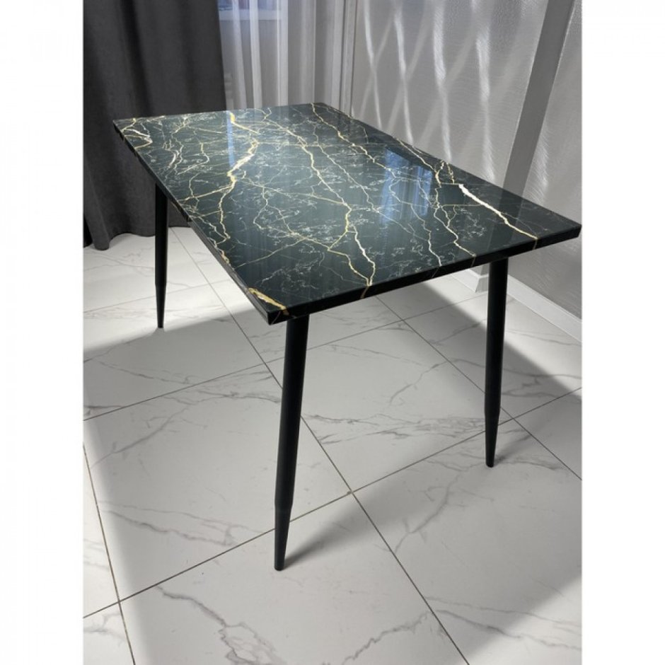 Стол круглый черный на одной ножке