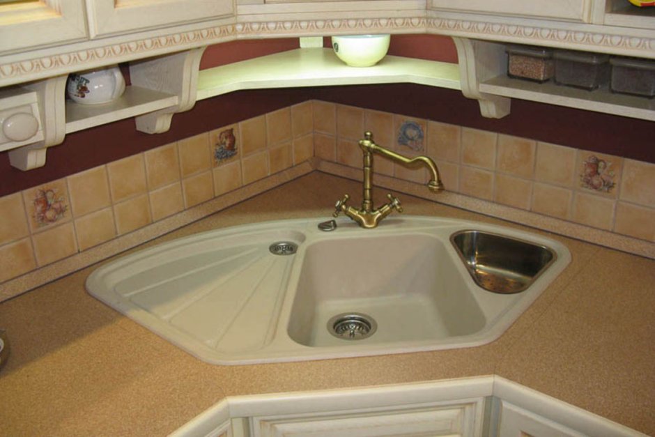 Угловая мойка для кухни