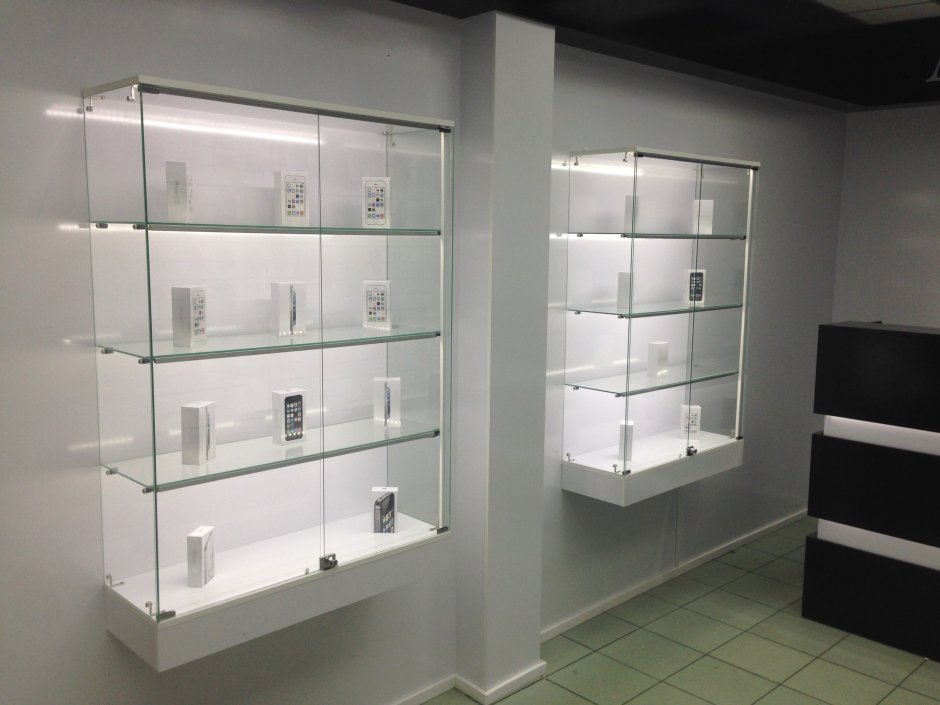 Полки стеклянные настенные