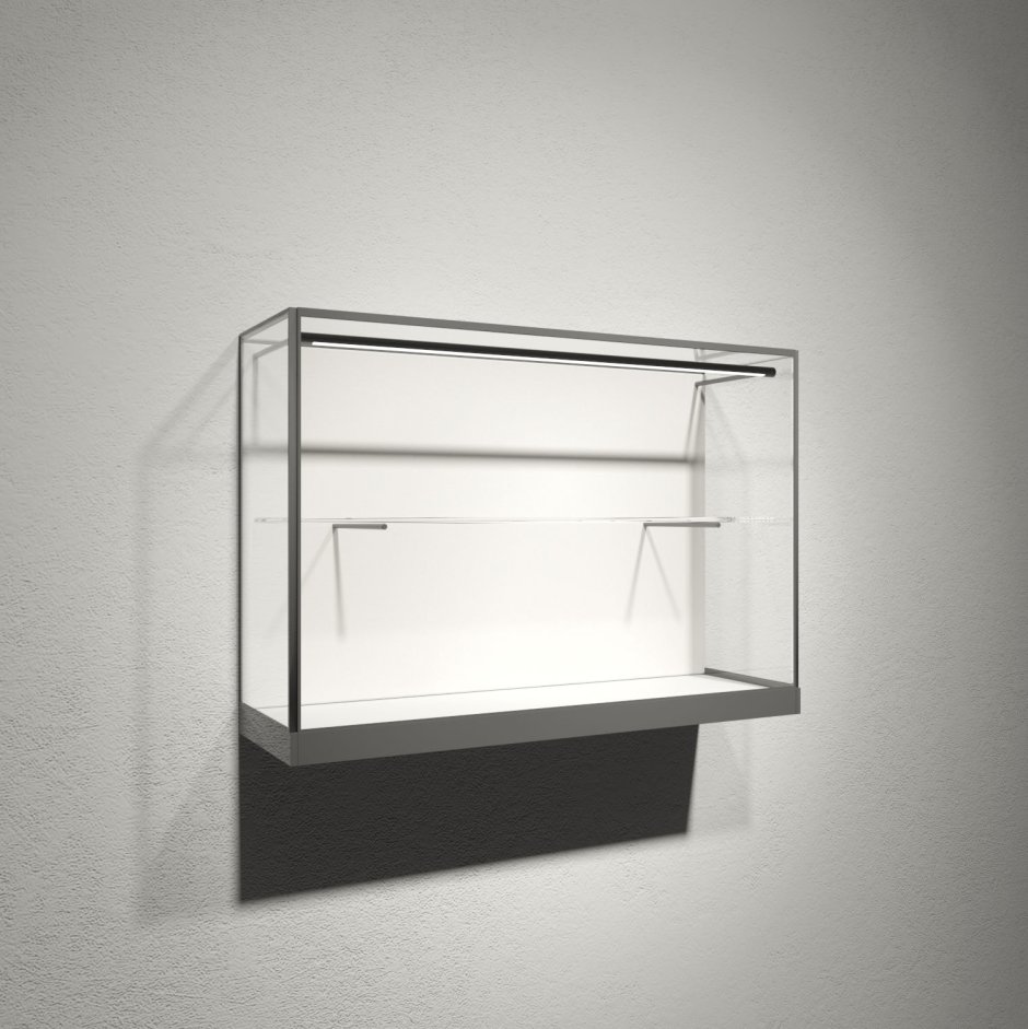 Полки со стеклянными дверцами