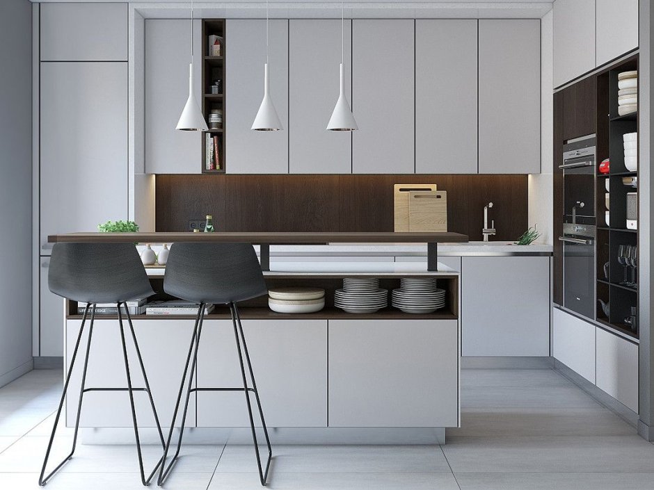 Кухня икеа с антресолями