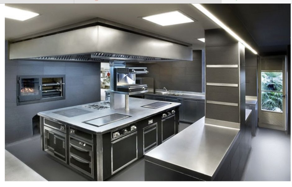 Шикарная кухня технологичная