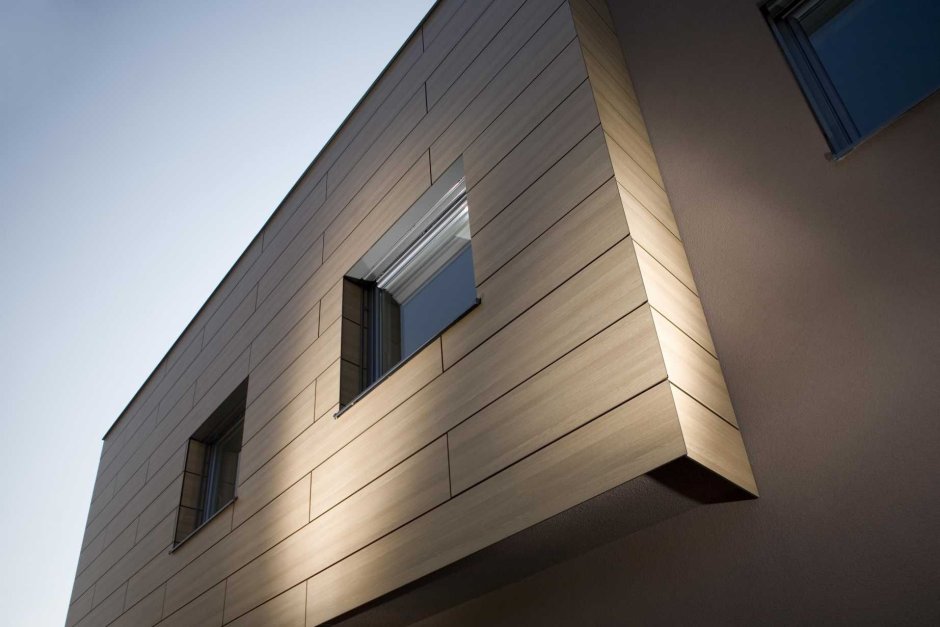 HPL панели для фасадов цинк Титан