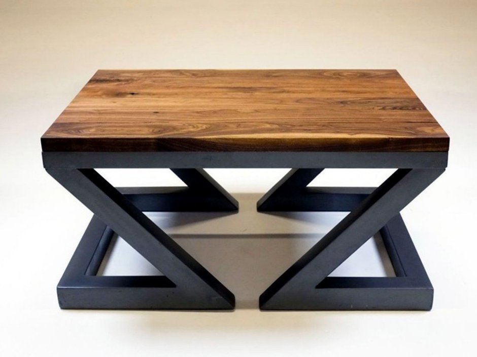 Журнальный стол лофт металл дерево