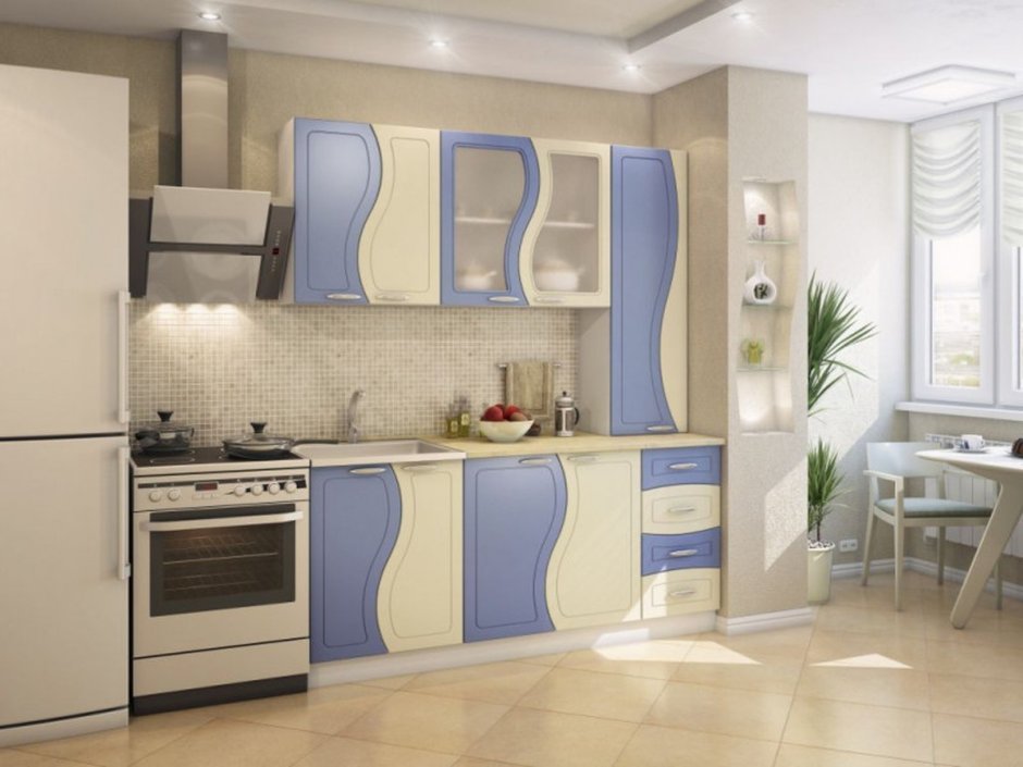 Кухня волна 2 м капучино