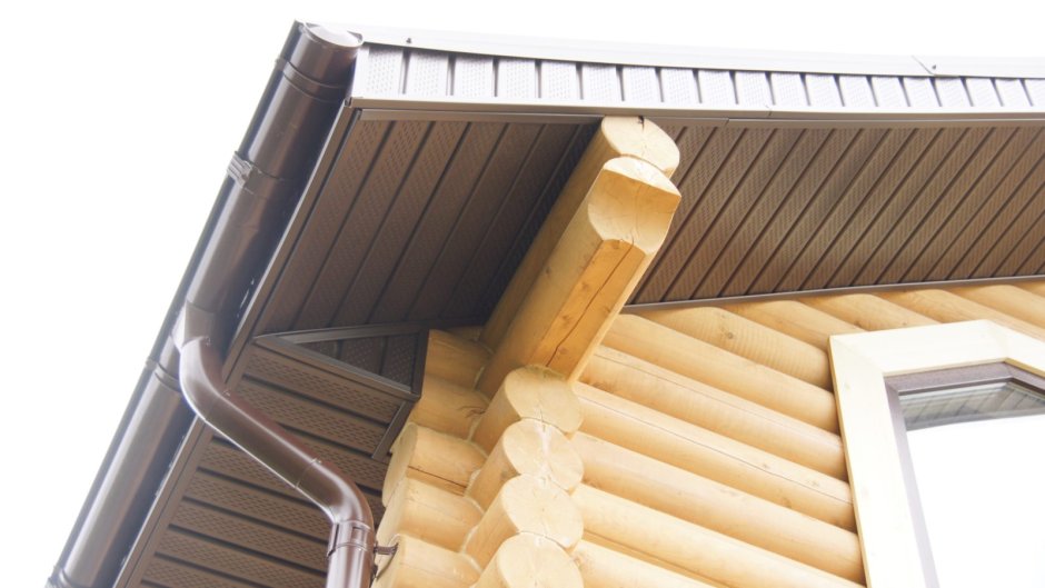 Подшивка карниза софит дуб золотистый