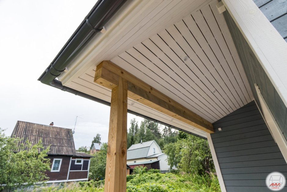 Подшивка навеса профлистом снизу 7024