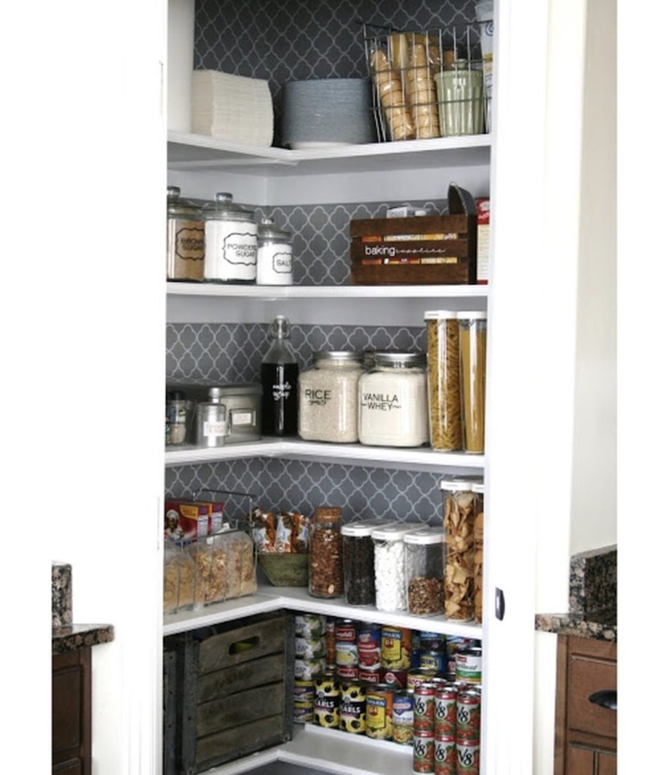 Угловой шкаф кладовая на кухне