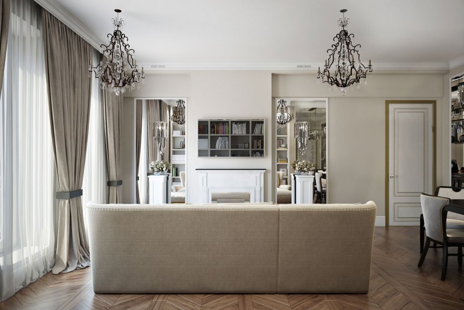 Современный интерьер в сталинке