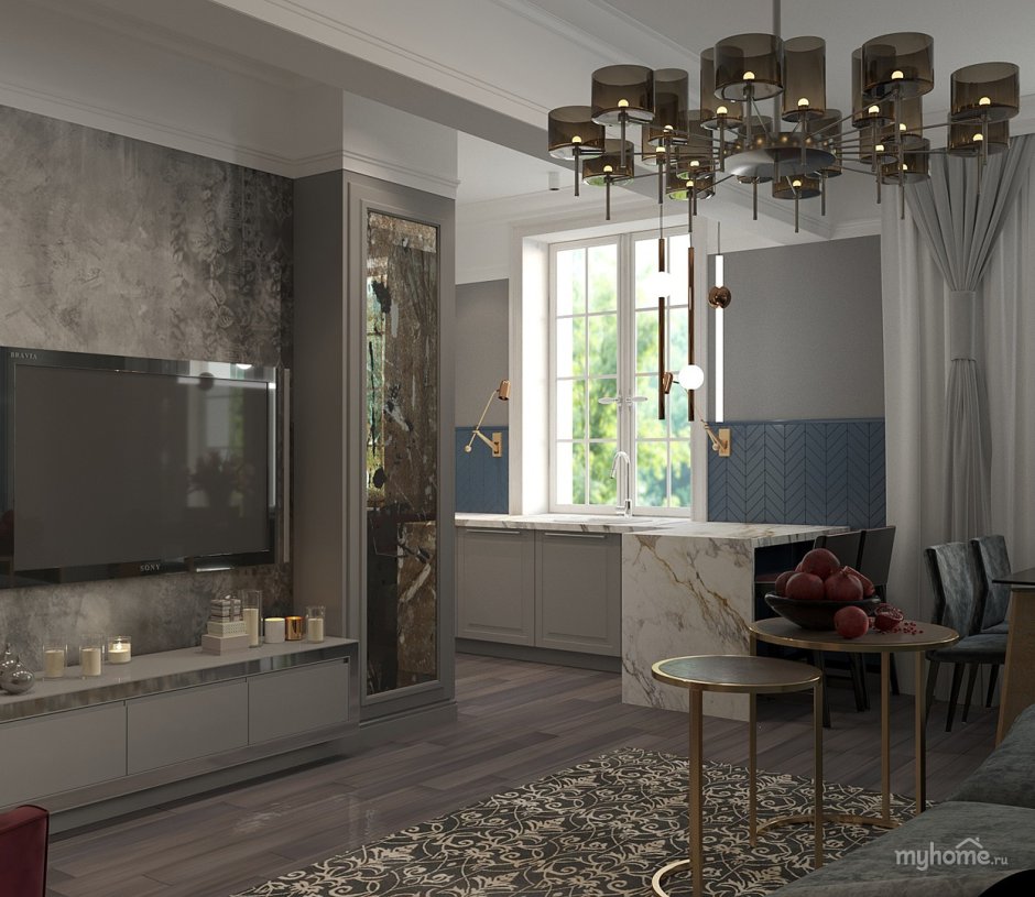 Гостиная в сталинке