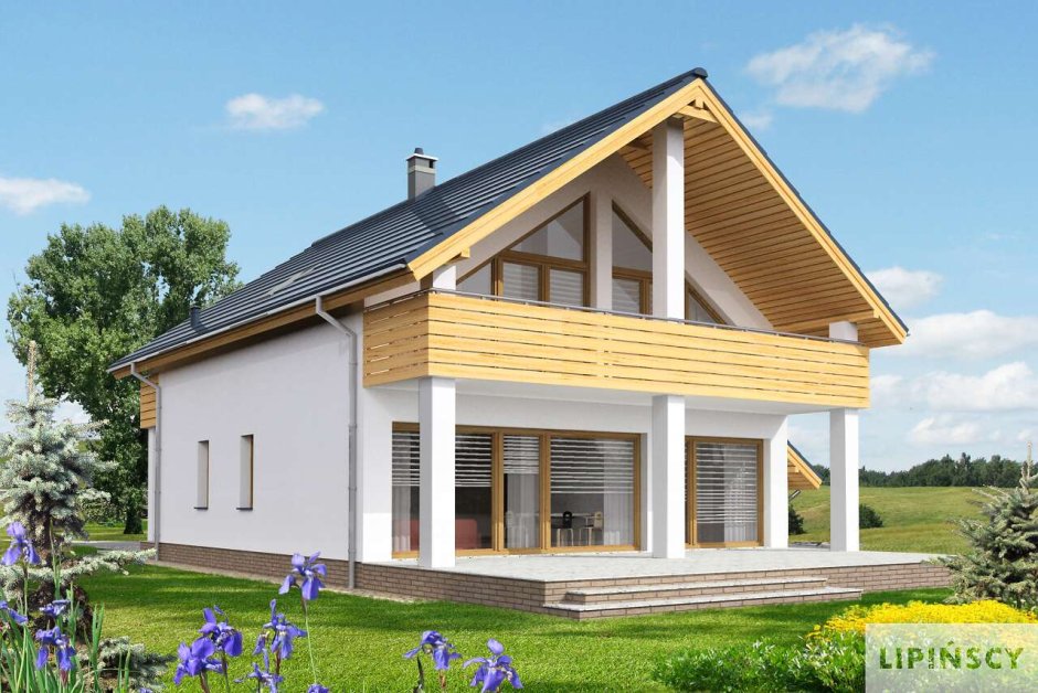 Дом с ассиметричной крышей