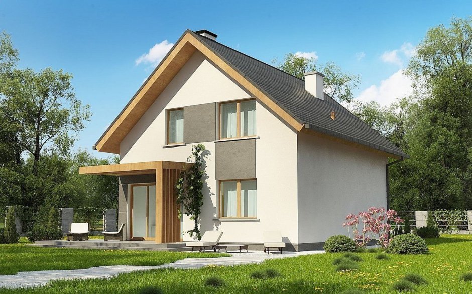 Дом со скатной крышей