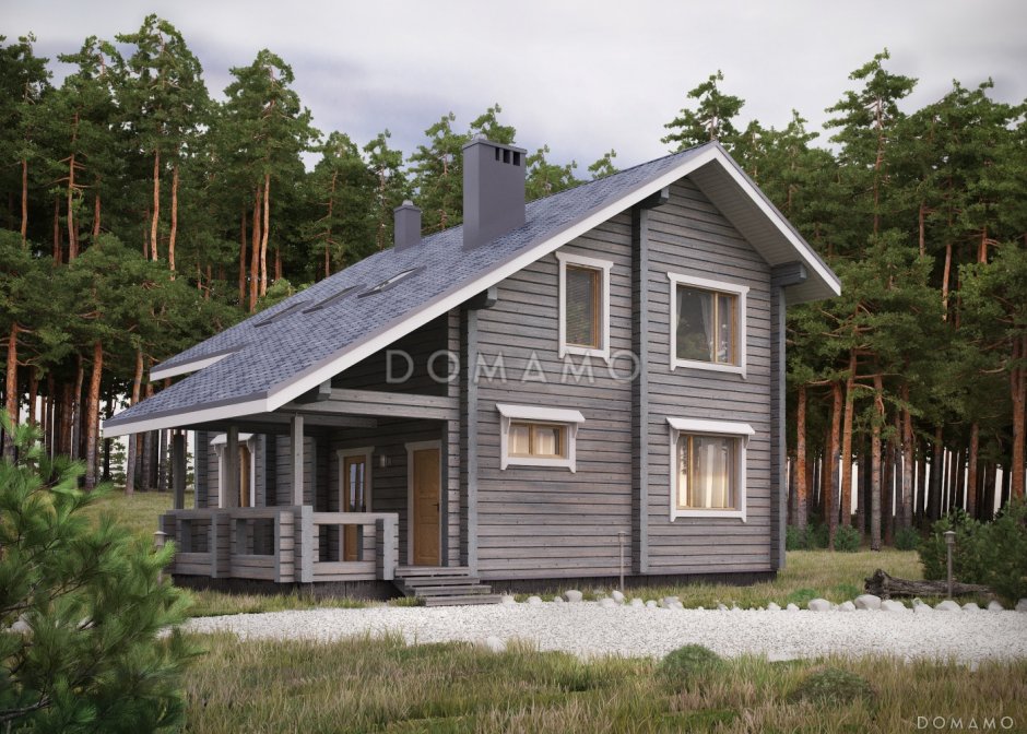 Дом с асимметричной крышей