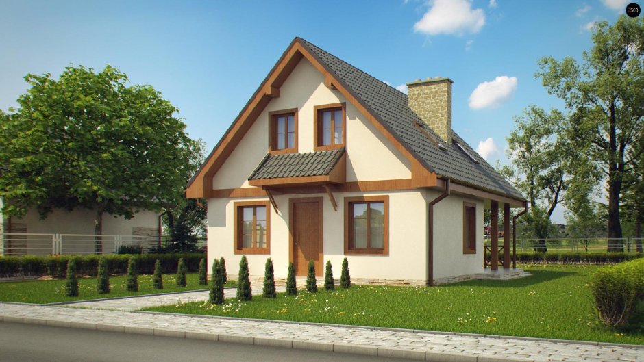 Элегантные дома с двускатной крышей