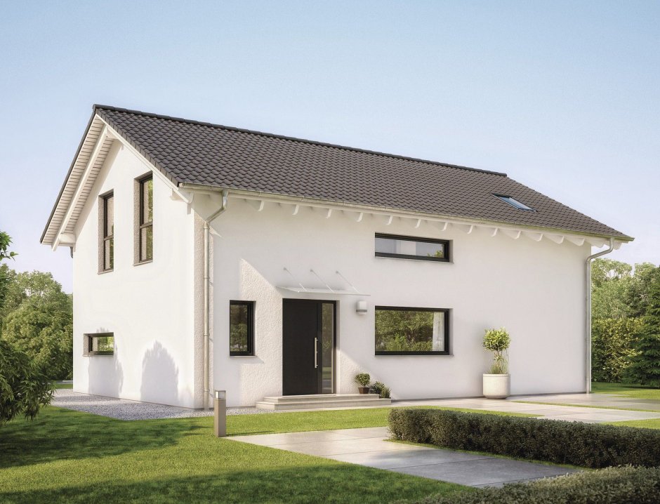 Разноуровневая двускатная крыша