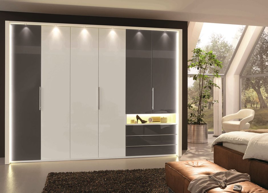 Комбинированный шкаф купе и распашной