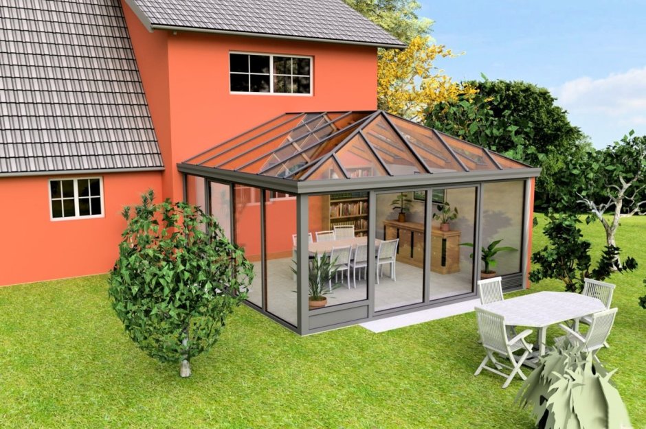 Крыша на пристройку к дому