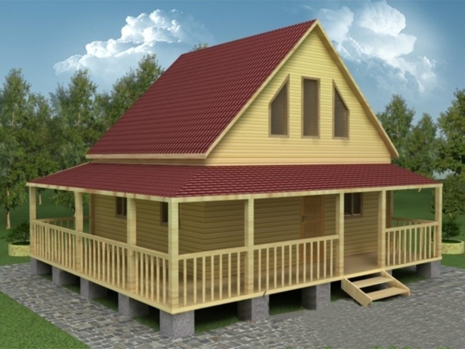 Угловая веранда пристроенная к дому