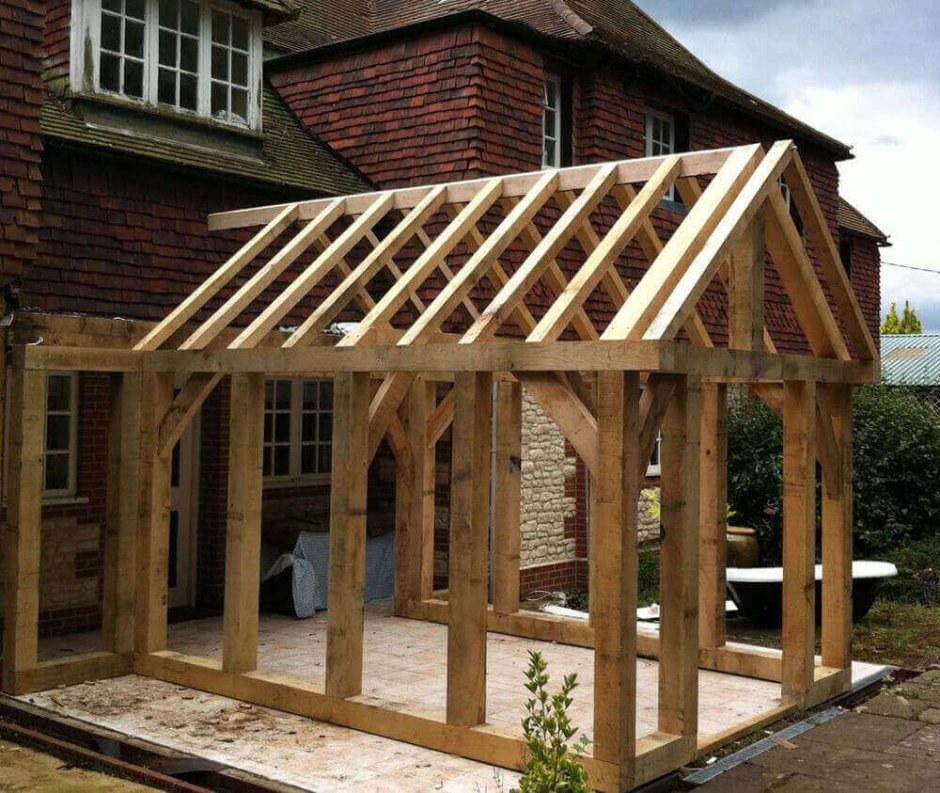 Пристройка фахверк