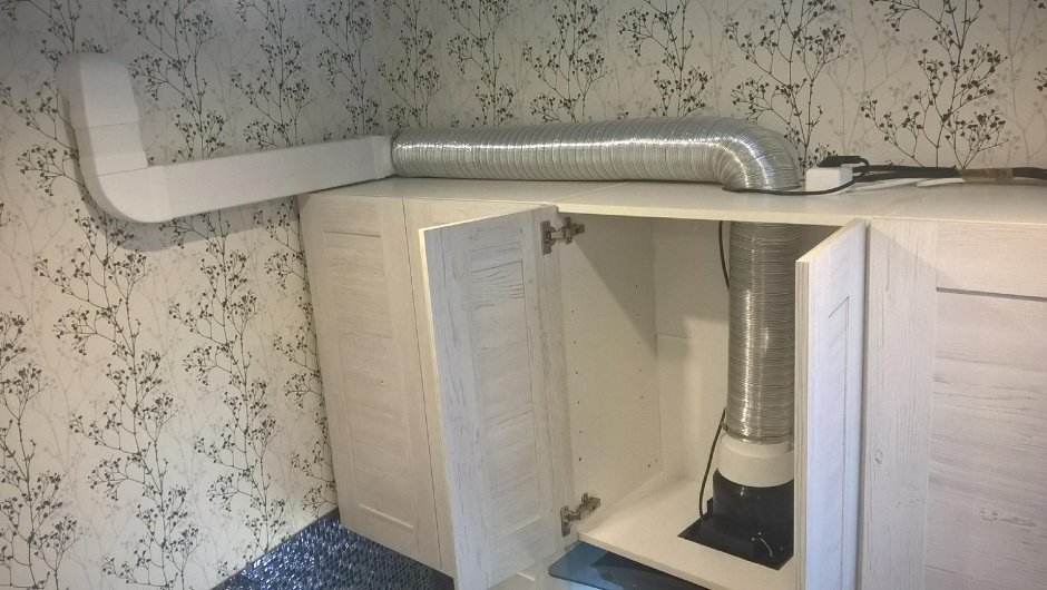 Короб гофра для вытяжки кухня