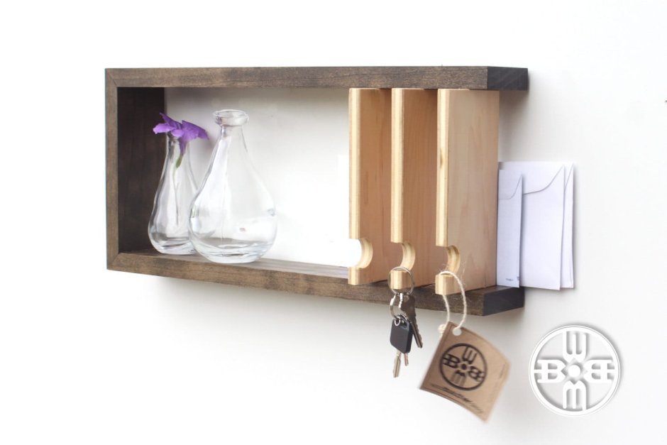 Подставка для ключей в прихожую на полку