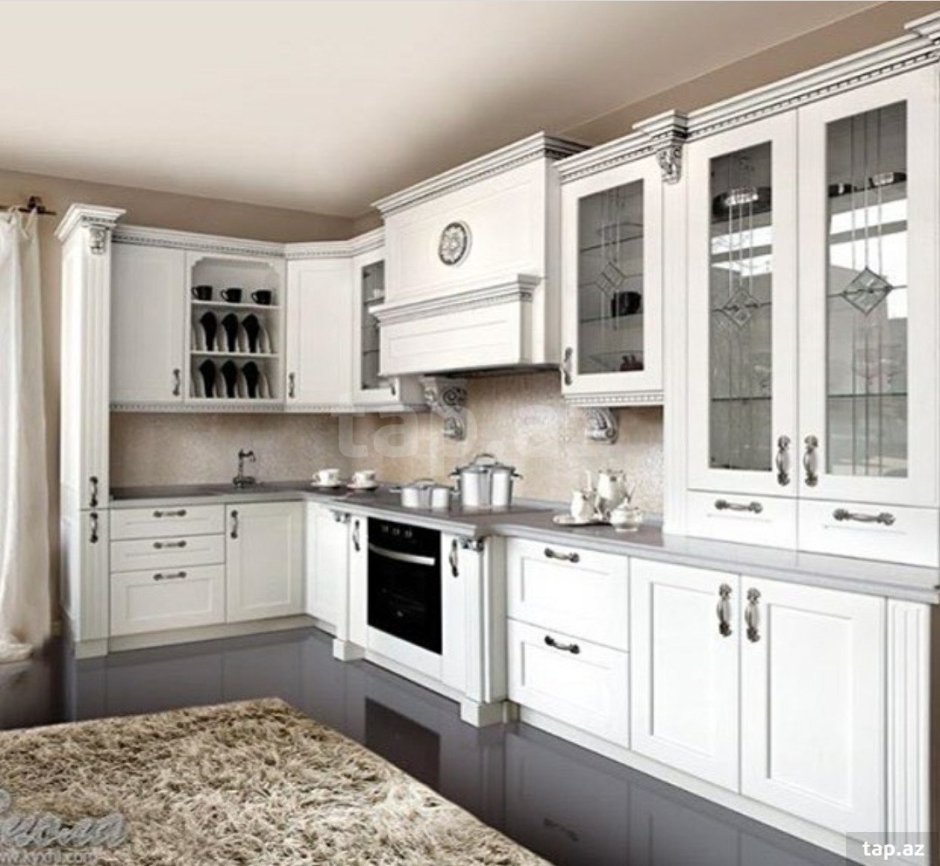 Фасад эмаль МДФ белый Неоклассика